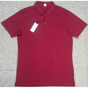 Swet Tailor Men's Maroon‎ Button Up Short Sleeve Polo Shirt Size XL